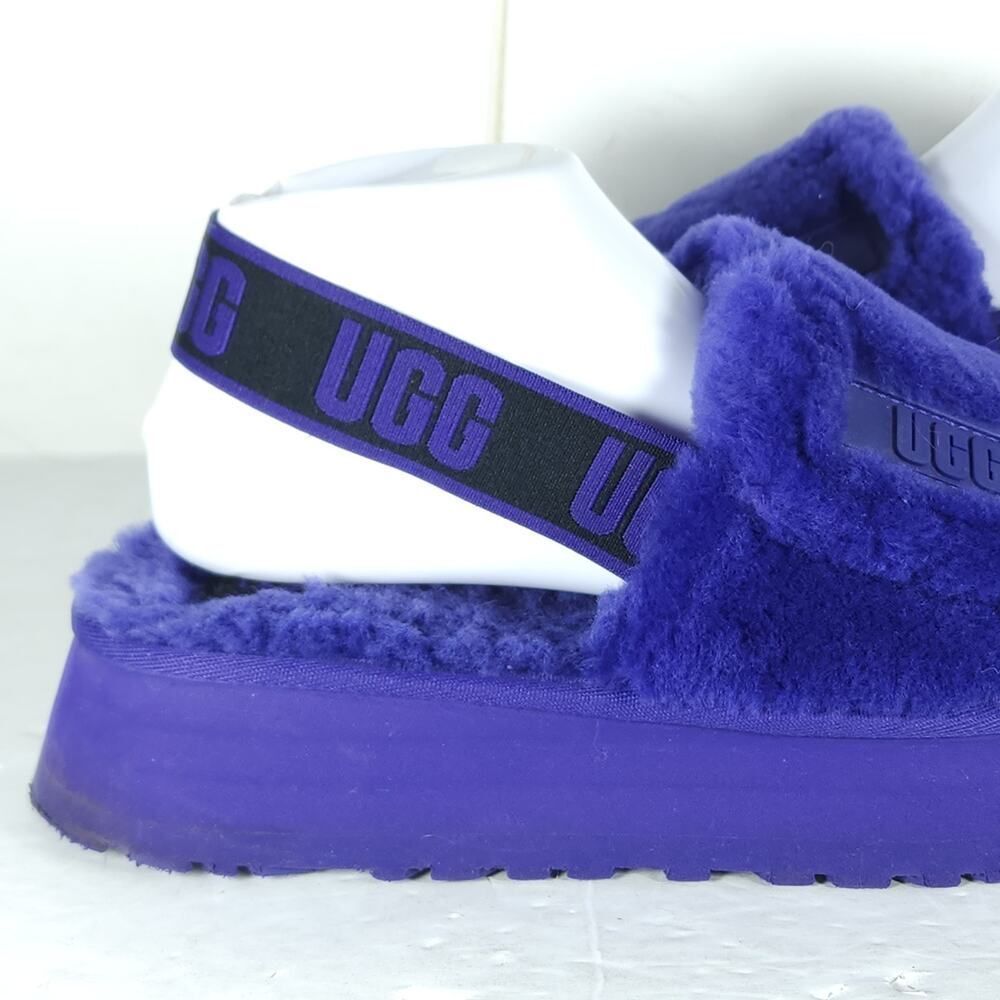 UGG Women's Disco US9 Violet Night Platform Shearling Slide Slippers - Picture 15 of 16